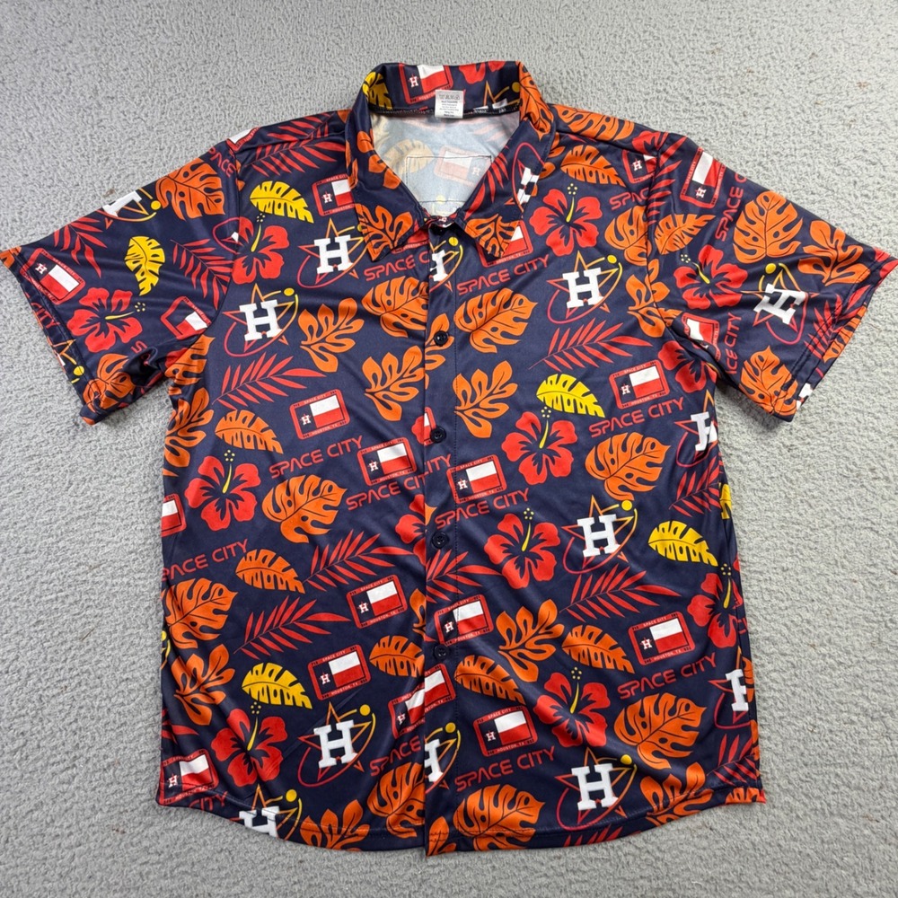 Houston Astros MLB SGA Tropical Chevy Space City Button Up Shirt Mens XL
